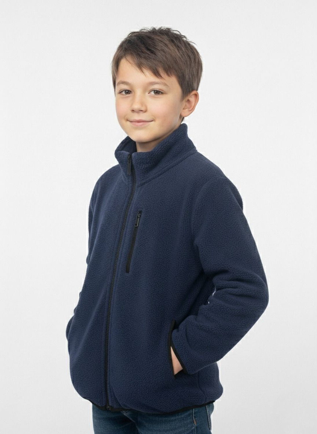Image of Alan Jones Full Sleeve Solid Boys Jacket