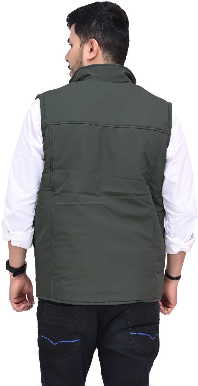 Image of SSGARMENTS Sleeveless Solid Men Jacket