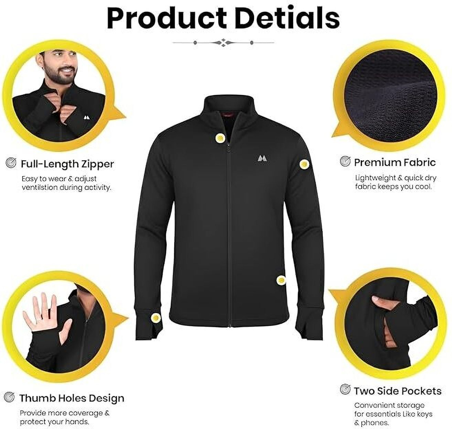 Image of Nysini Full Sleeve Solid Men Jacket