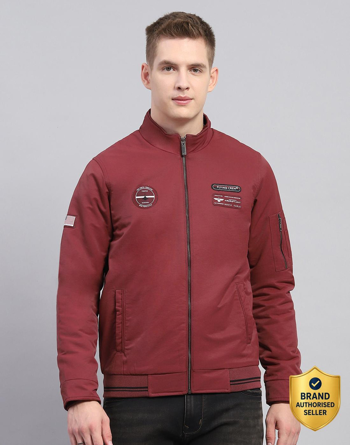 Image of MONTE CARLO Full Sleeve Solid Men Jacket