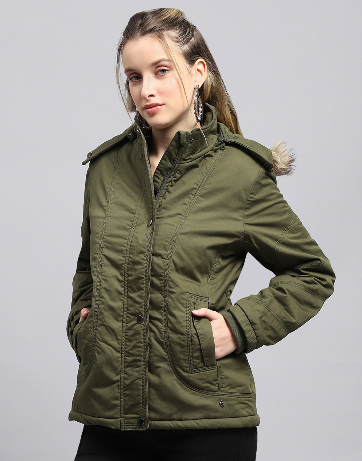 Image of MONTE CARLO Full Sleeve Solid Women Jacket