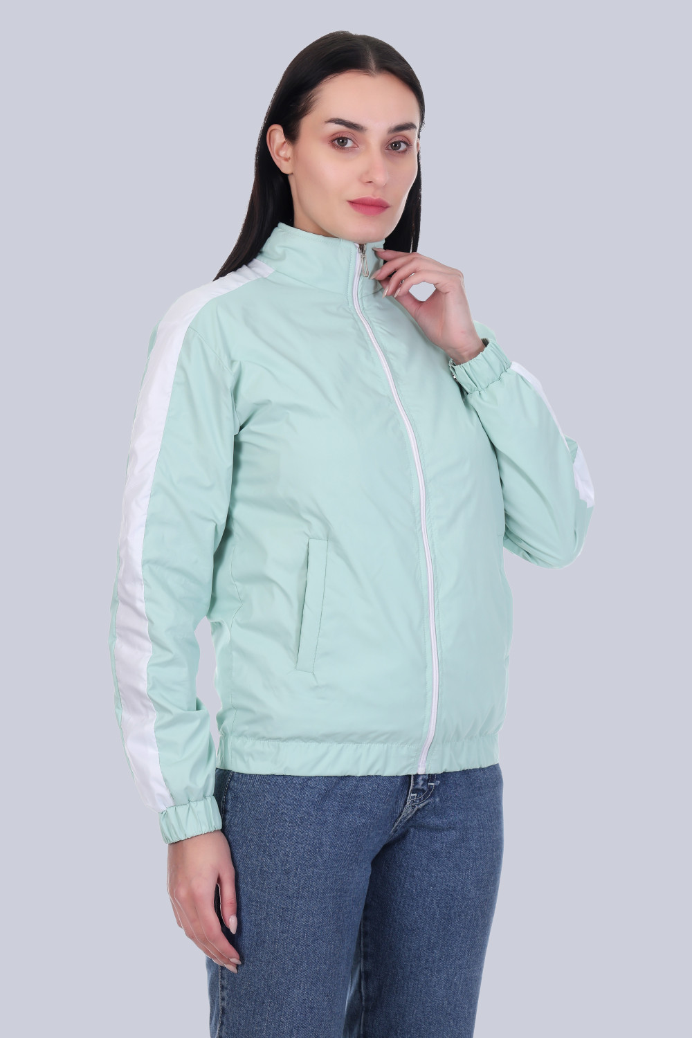 Image of Lavozia Full Sleeve Colorblock Women Jacket