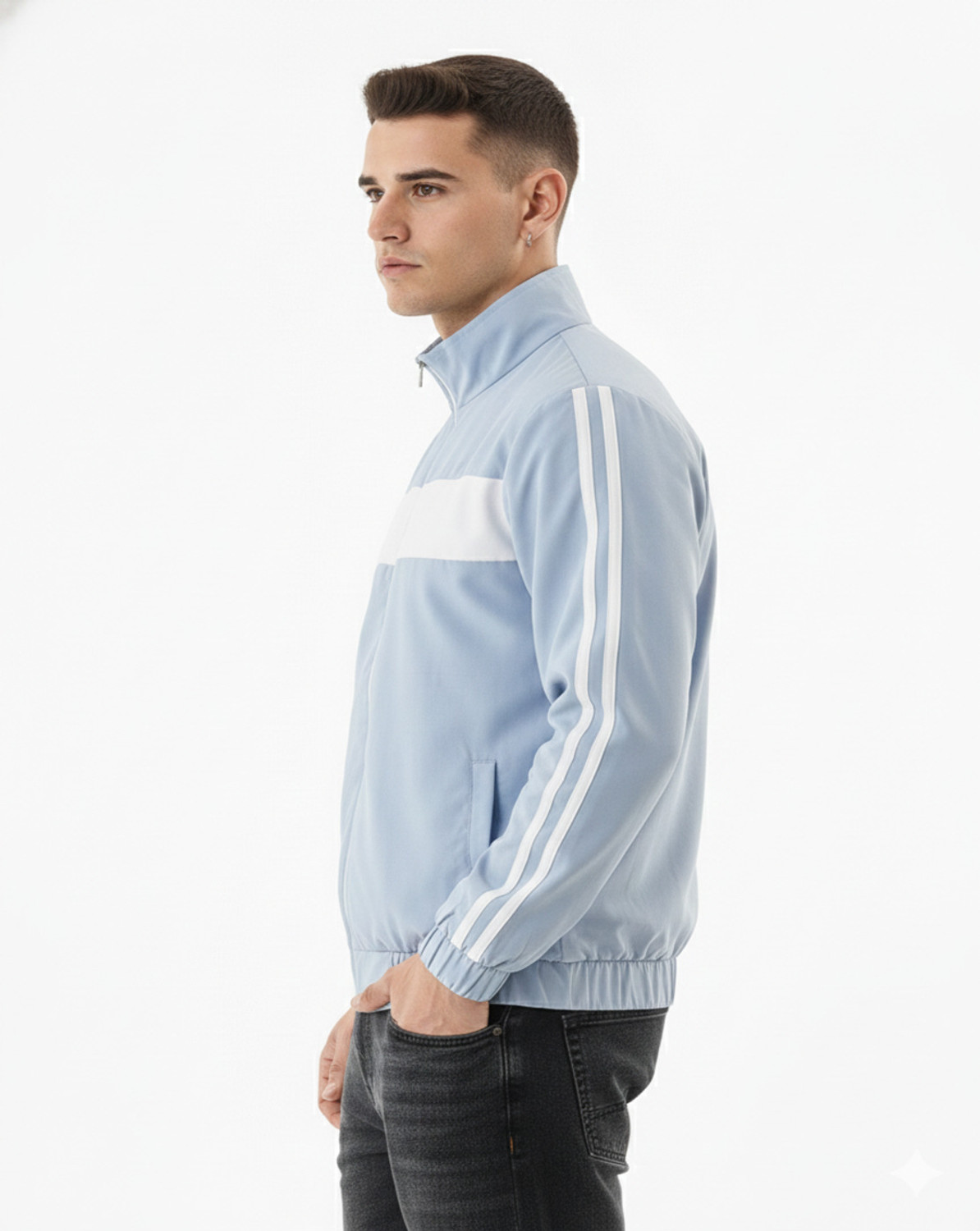 Image of PERFECT PRODUCTIONS Full Sleeve Striped Men Jacket