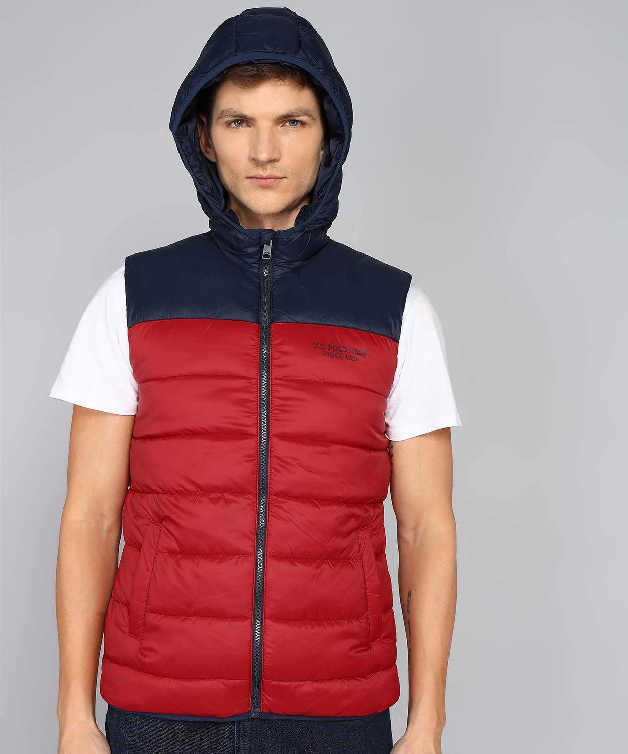 Image of U.S. POLO ASSN. Men Colorblock Quilted Jacket