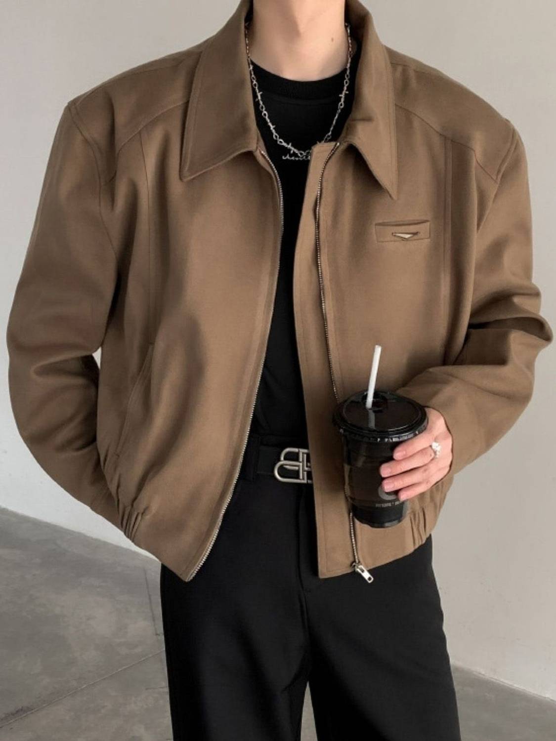 HERE&NOW Full Sleeve Solid Men Tailored Jacket - Image 1