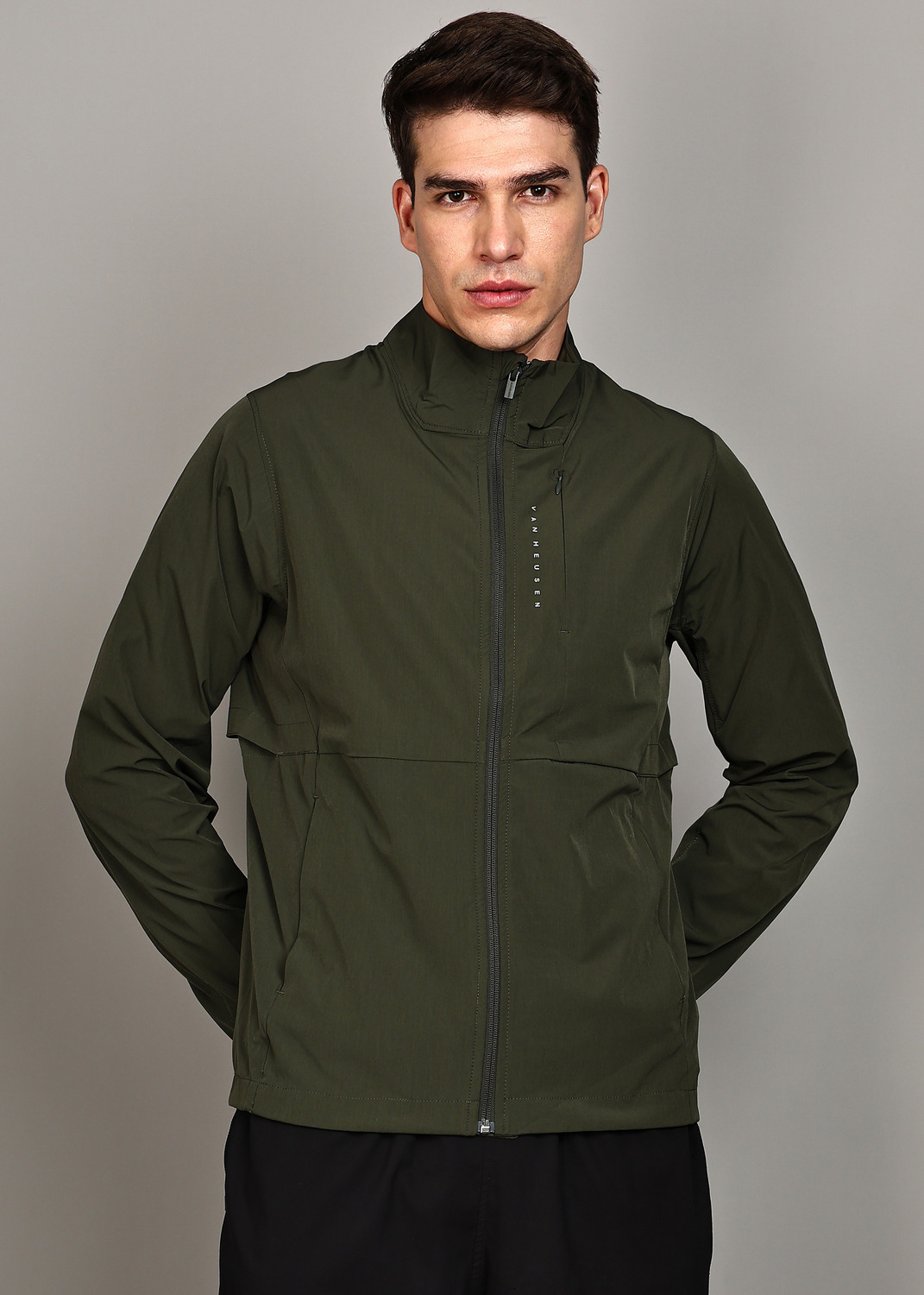 Image of VAN HEUSEN Men Solid Casual Jacket