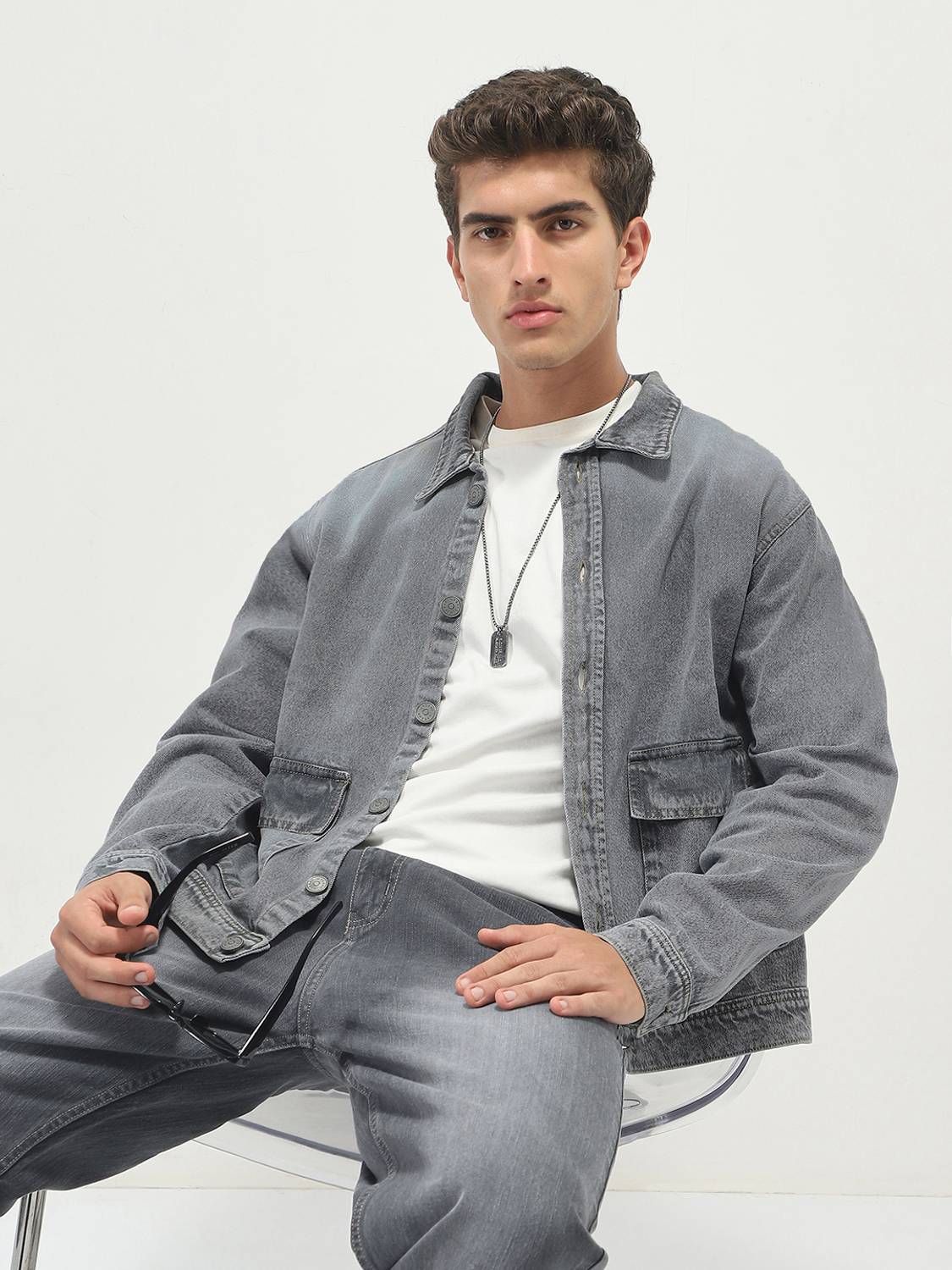 Urbano Men Denim Jacket Blue