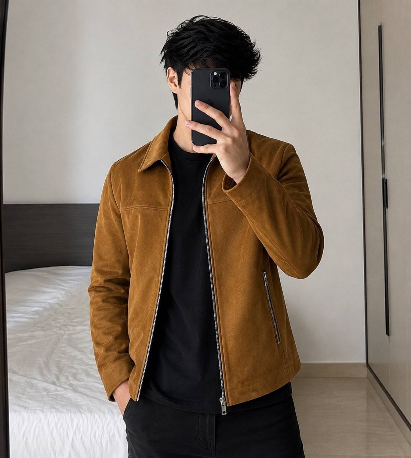 Eddicted Full Sleeve Solid Men Jacket - Image 1