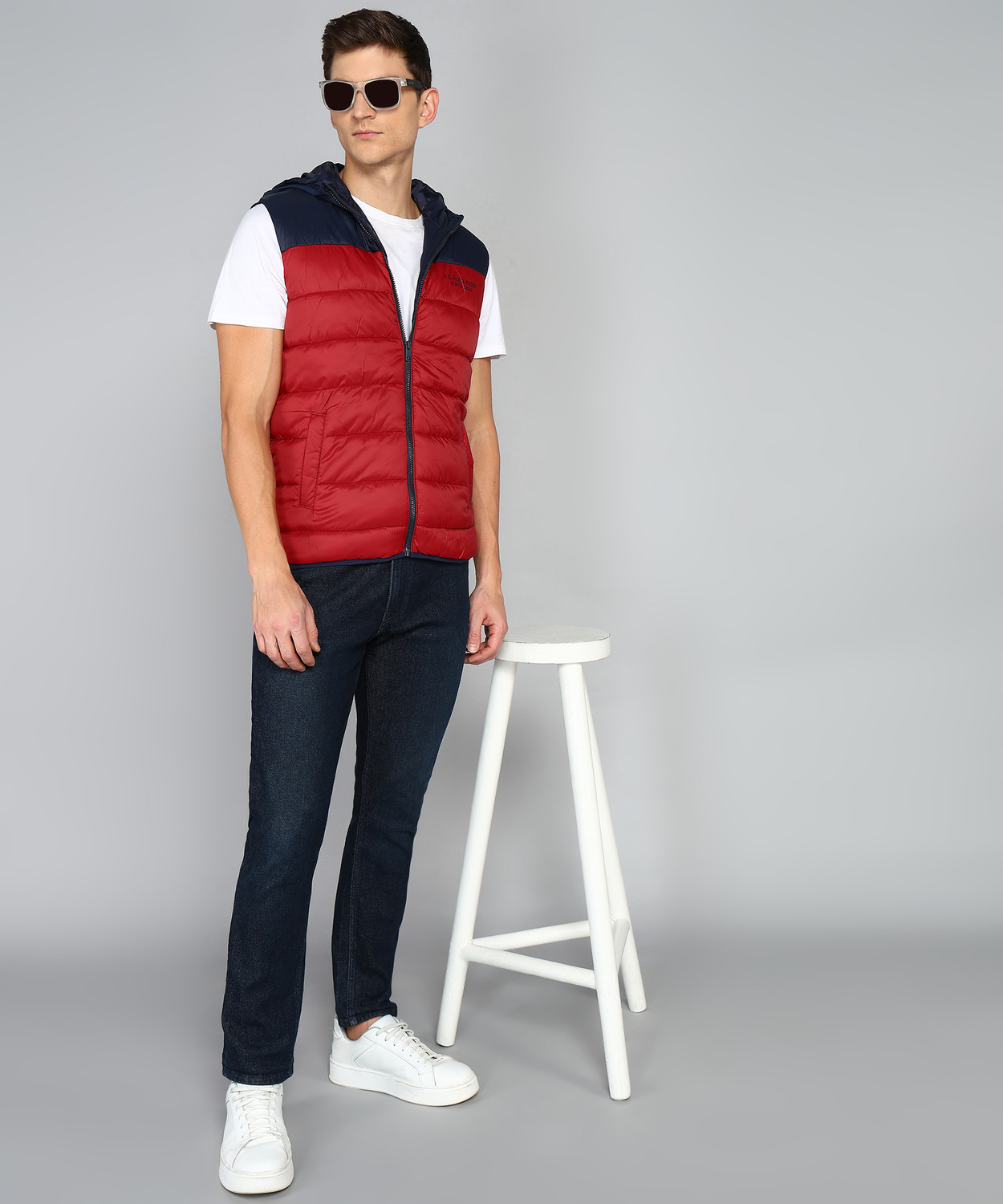 Image of U.S. POLO ASSN. Men Colorblock Quilted Jacket