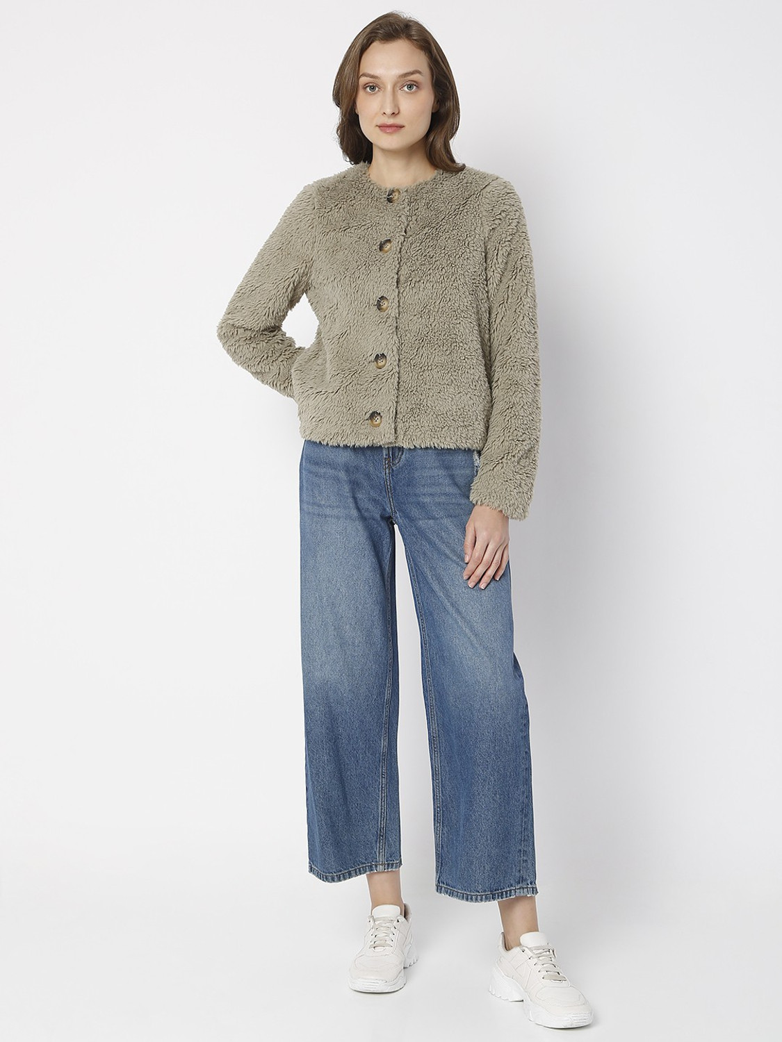 Image of VERO MODA Full Sleeve Self Design Women Jacket