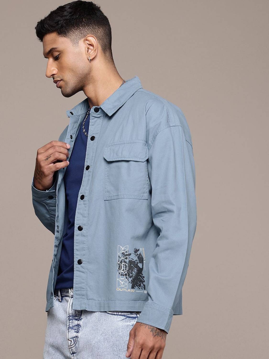 Roadster Full Sleeve Printed Men Jacket - Image 5