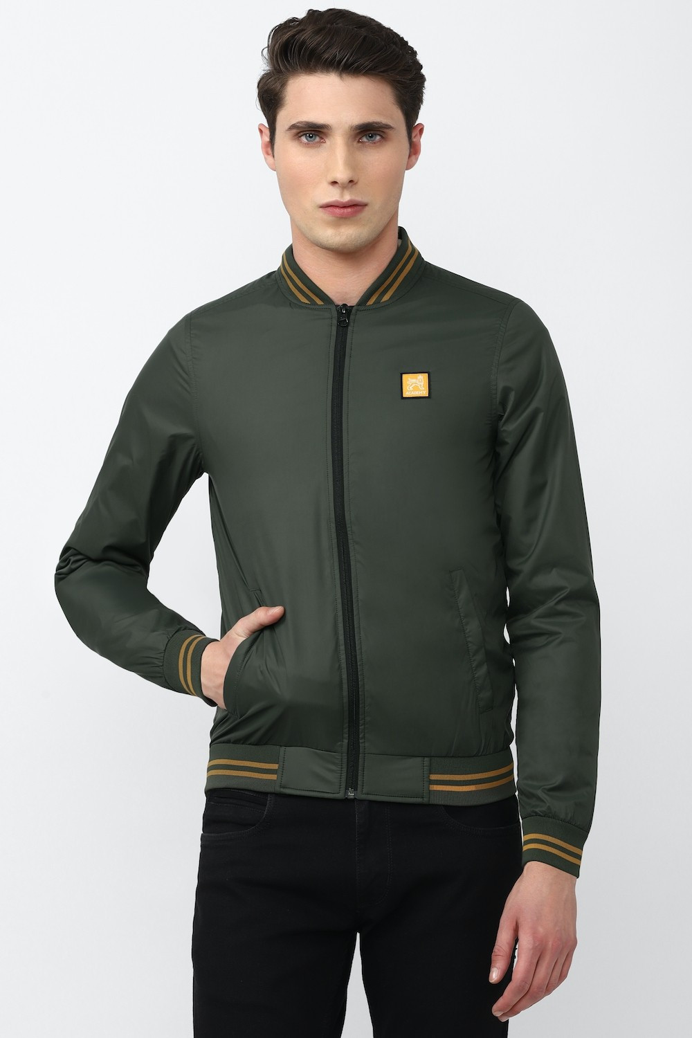Image of VAN HEUSEN Full Sleeve Striped Men Jacket