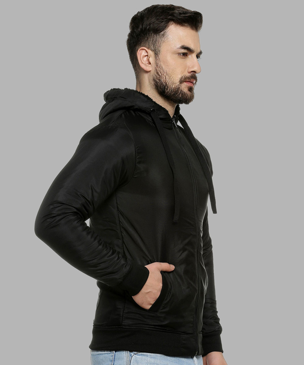 Image of CAMPUS SUTRA Full Sleeve Solid Men Jacket