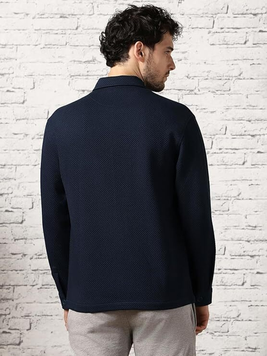 Image of NOBERO Full Sleeve Solid Men Jacket