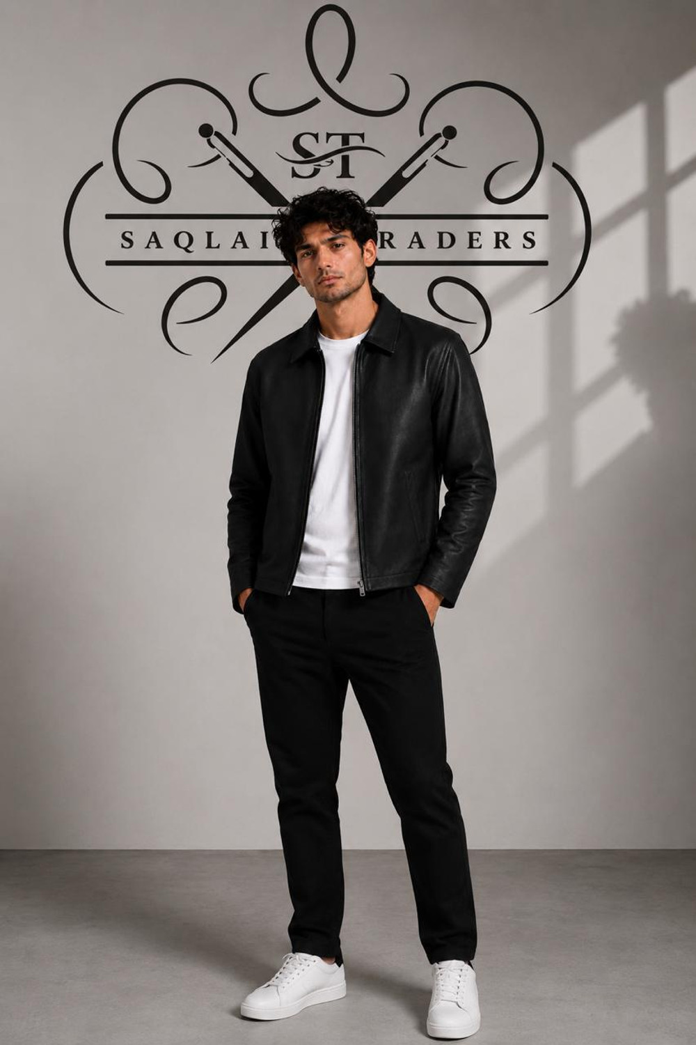 Image of saqlaini traders Full Sleeve Solid Men Jacket
