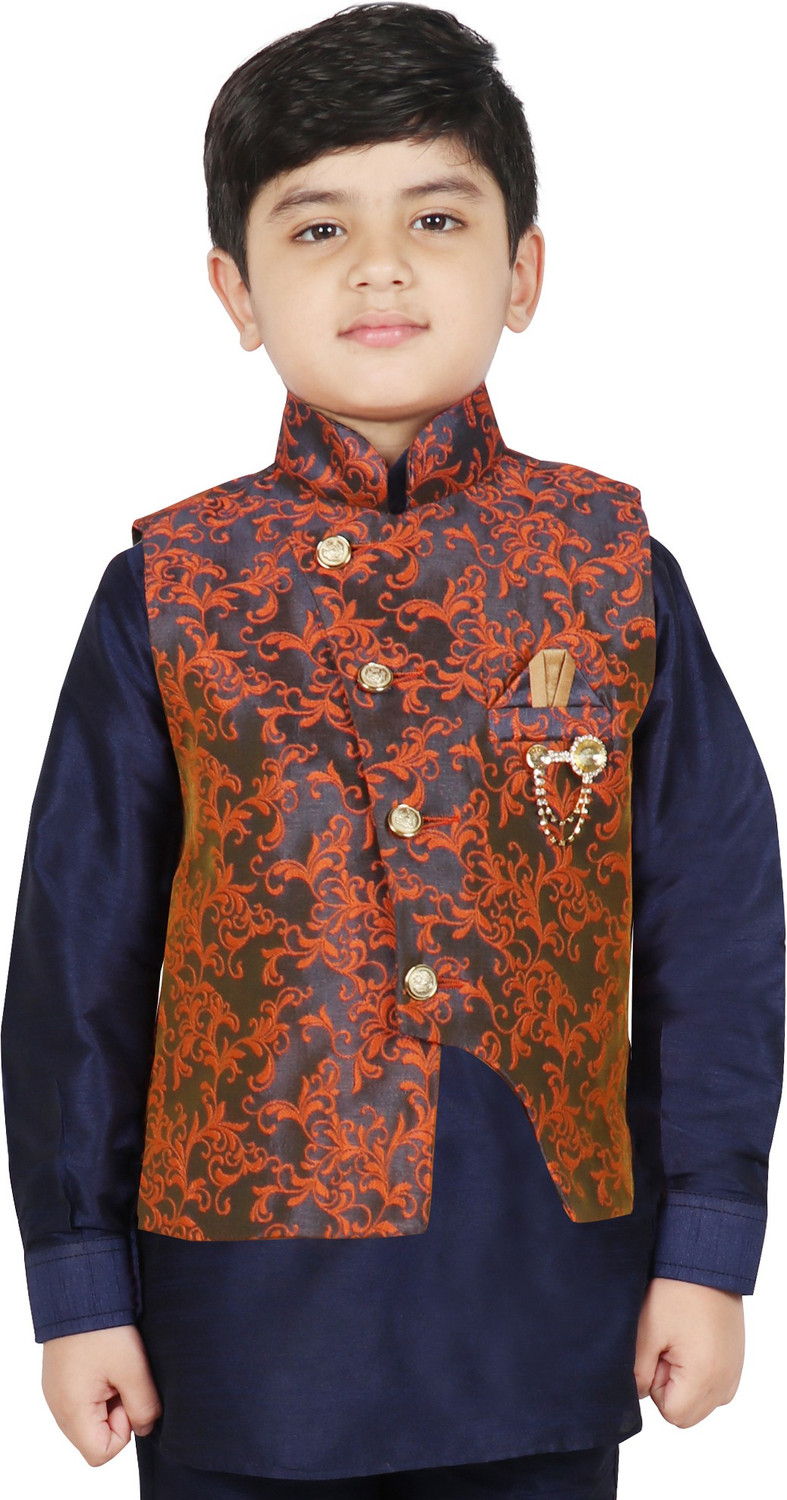 Image of SG YUVRAJ Sleeveless Floral Print Boys Jacket