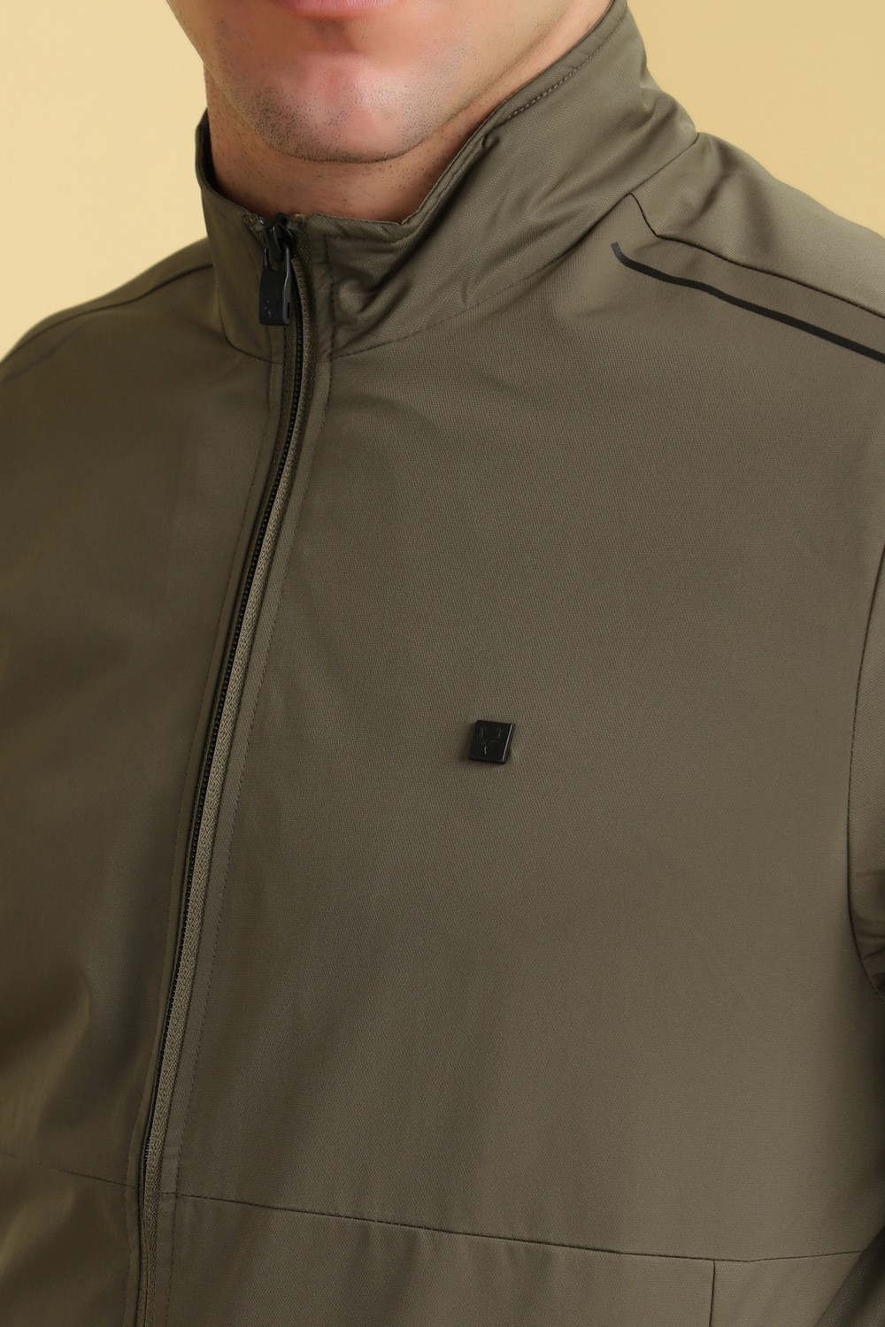 Image of Allen Solly Full Sleeve Solid Men Jacket