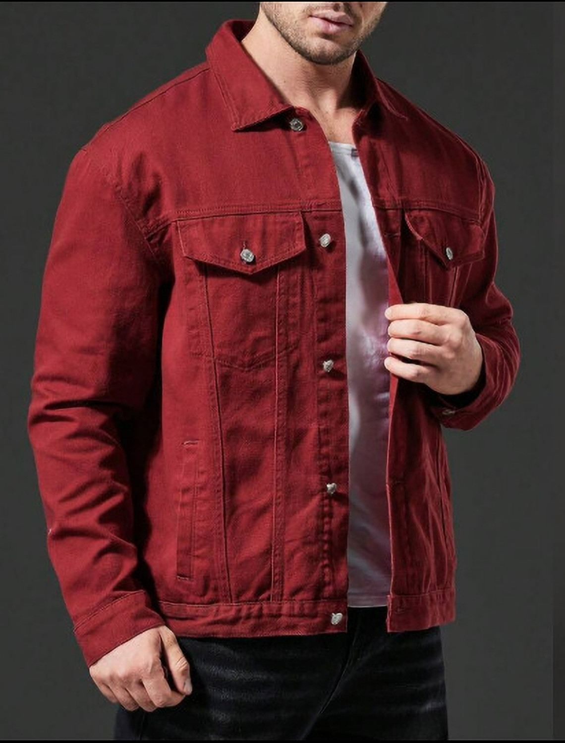 Image of lahaba Full Sleeve Solid Women Denim Jacket