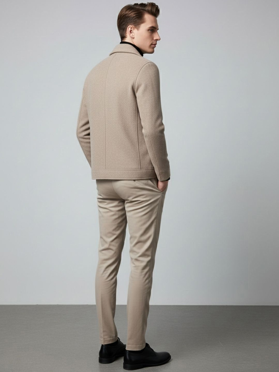 Image of HERE&NOW Full Sleeve Solid Men Jacket