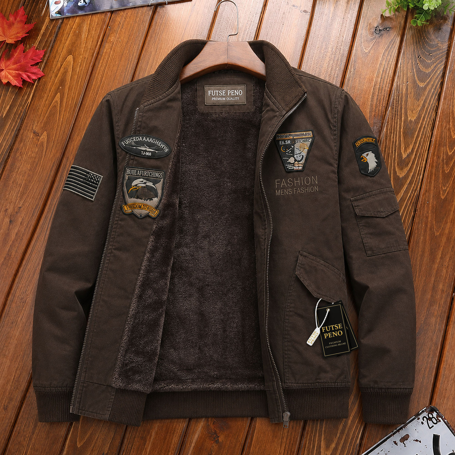 Image of FUTSE PENO Full Sleeve Printed Men Jacket