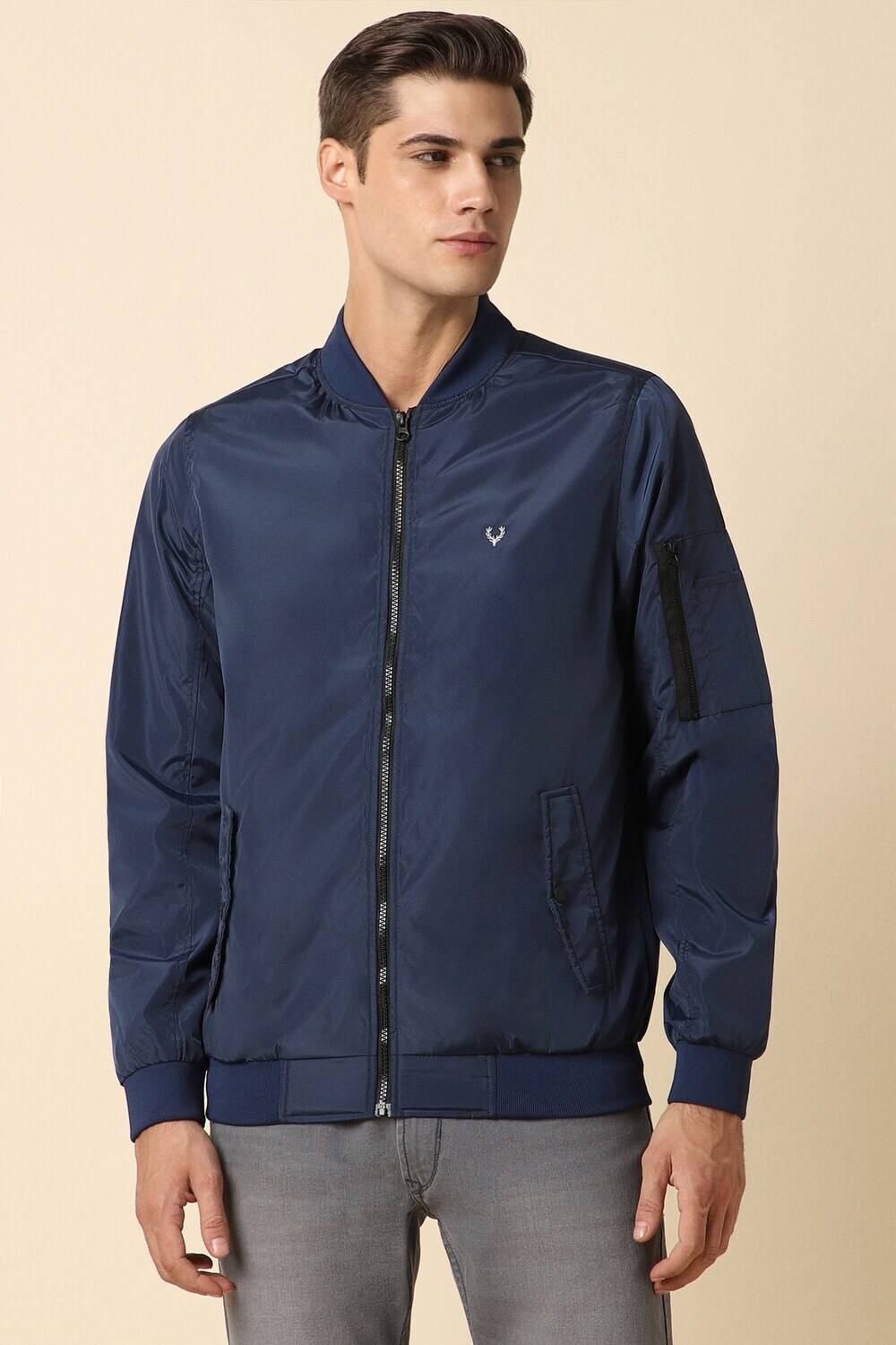 Allen Solly Full Sleeve Solid Men Jacket