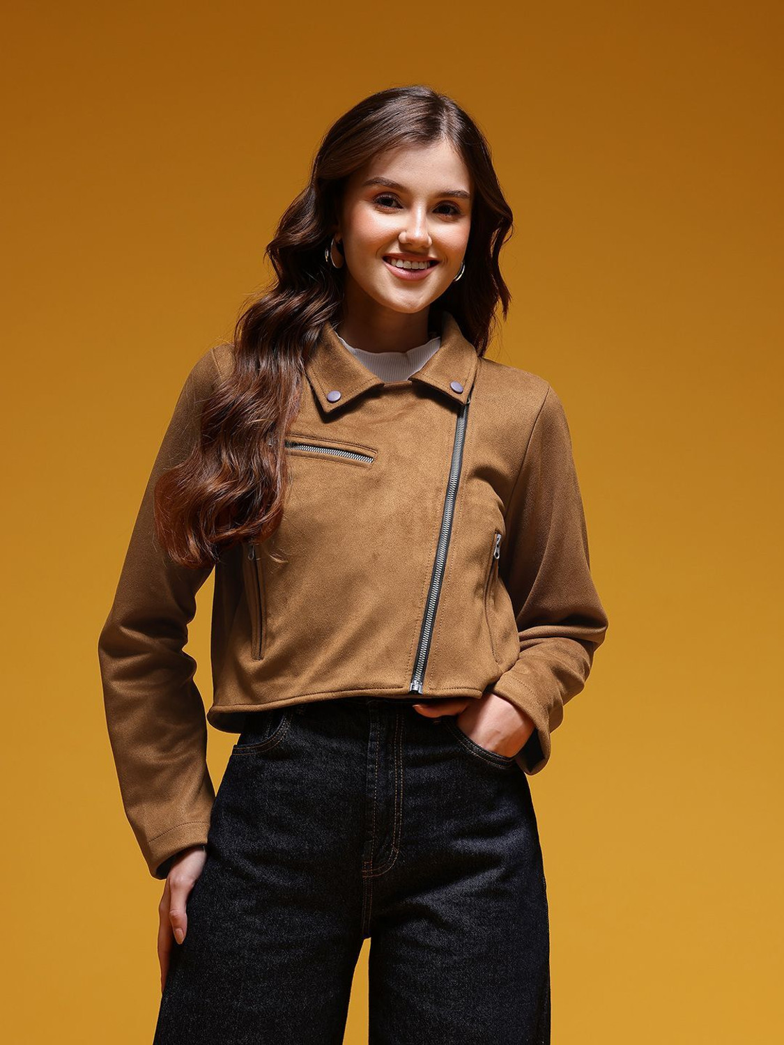 Image of HERE&NOW Full Sleeve Solid Women Jacket