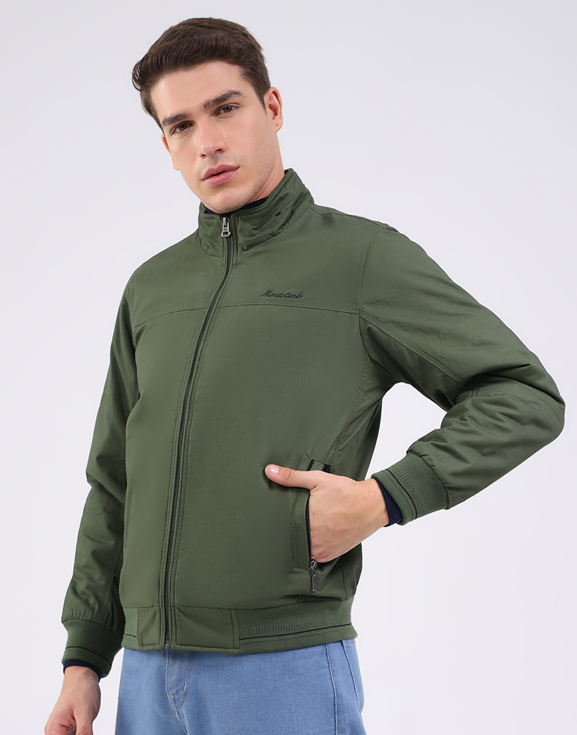 Image of MONTE CARLO Men Solid Casual Jacket