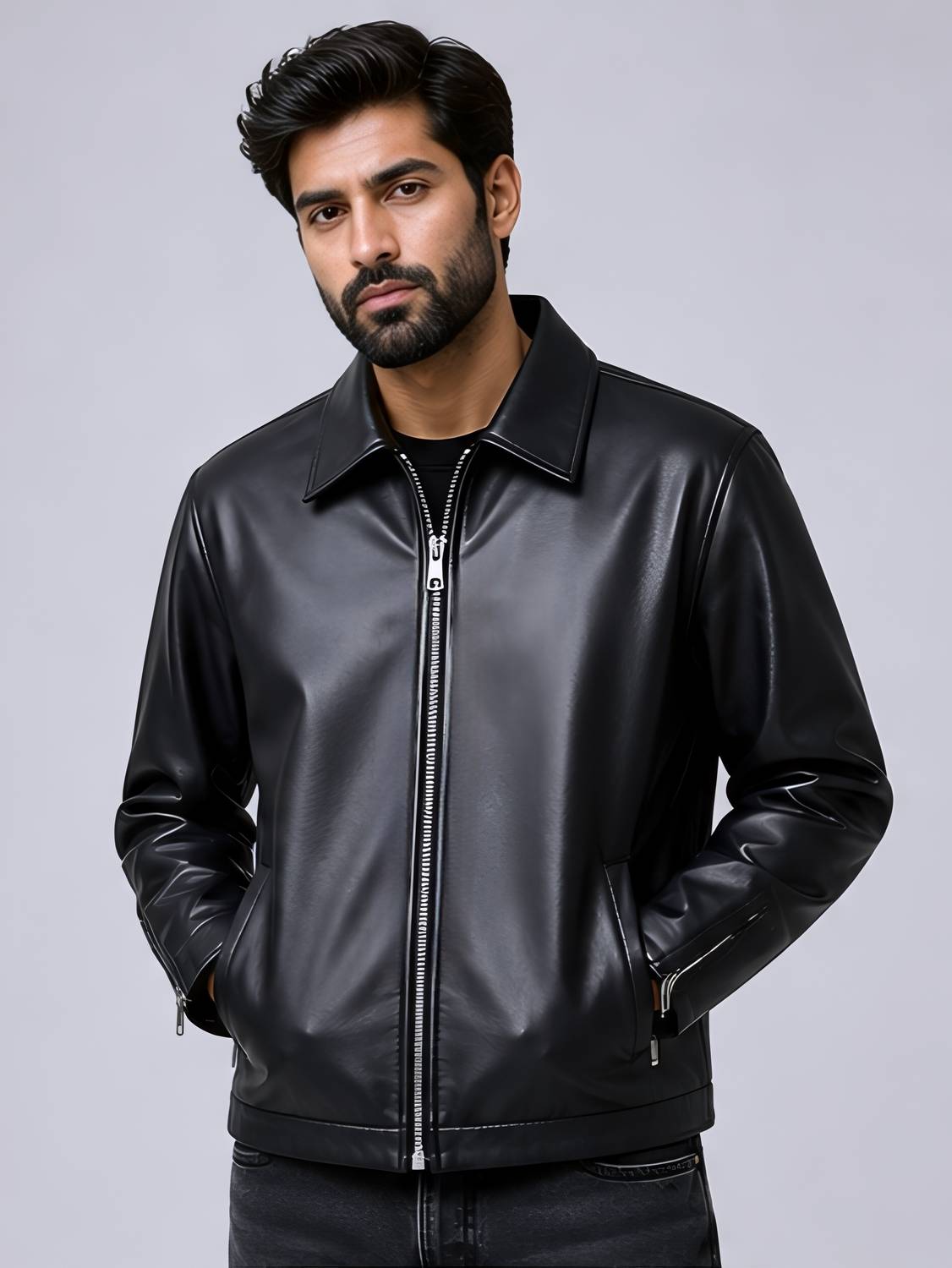 WALHALAA Full Sleeve Solid Men Jacket - Image 1