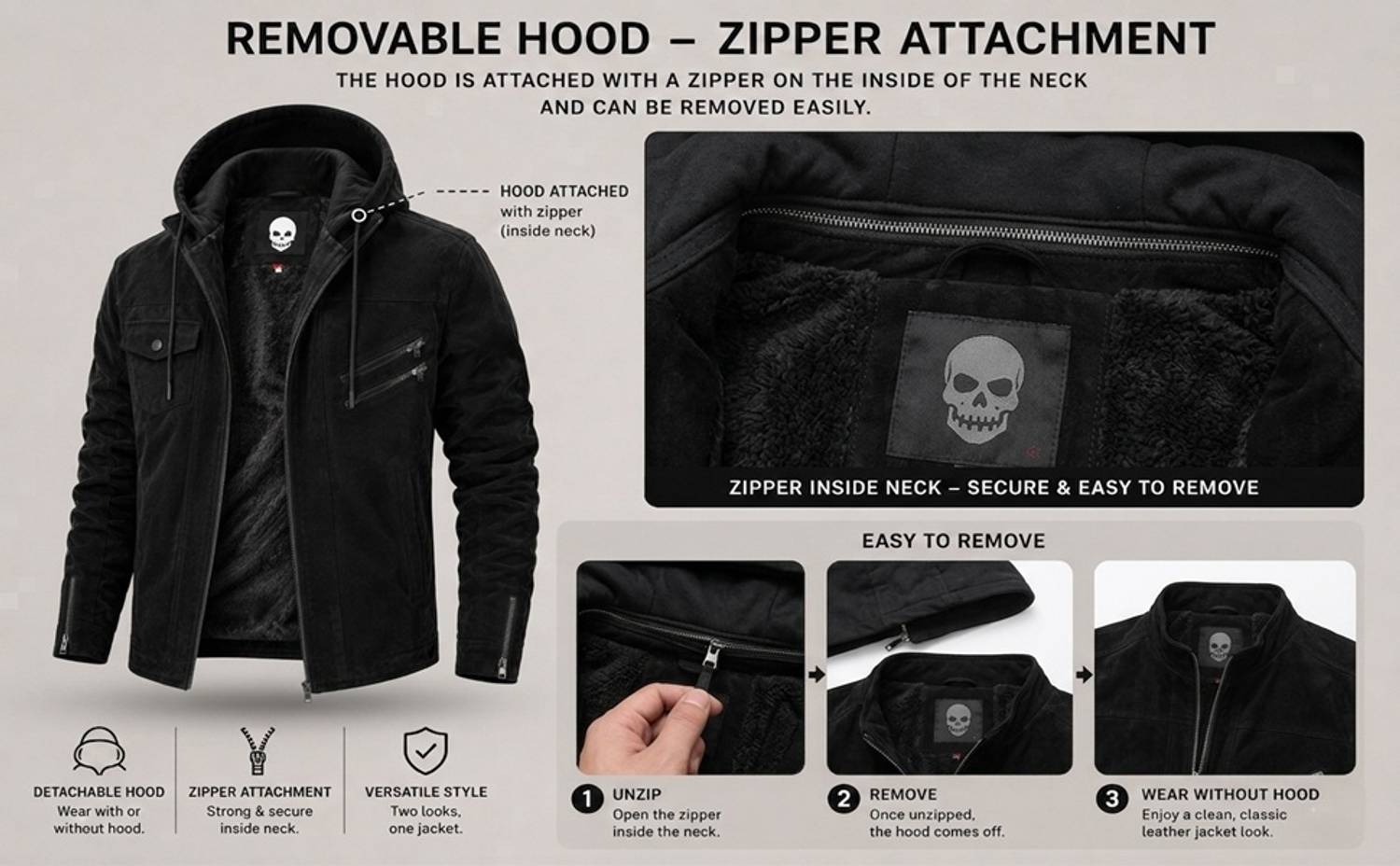 Men Solid Biker/Riding Jacket - Image 5