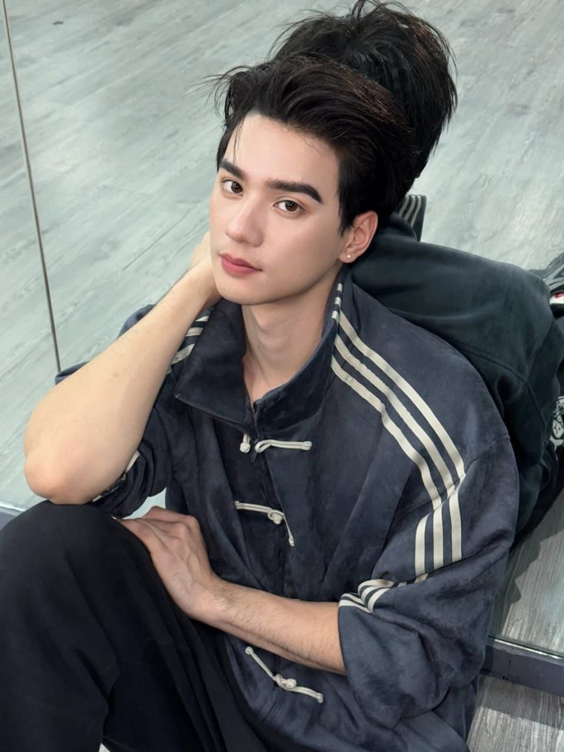Image of DRIP SPOILER Full Sleeve Striped Men Jacket