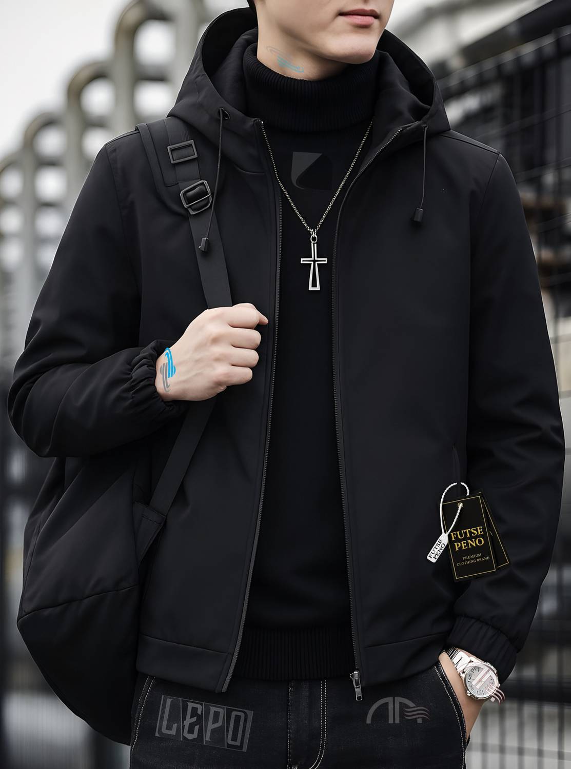 FUTSE PENO Full Sleeve Solid Men Jacket - Image 3
