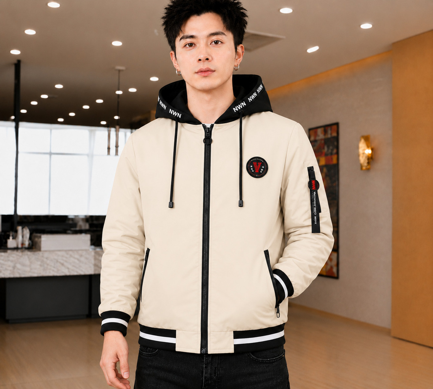 Image of PLATINUMCARTZ Full Sleeve Printed Men Jacket