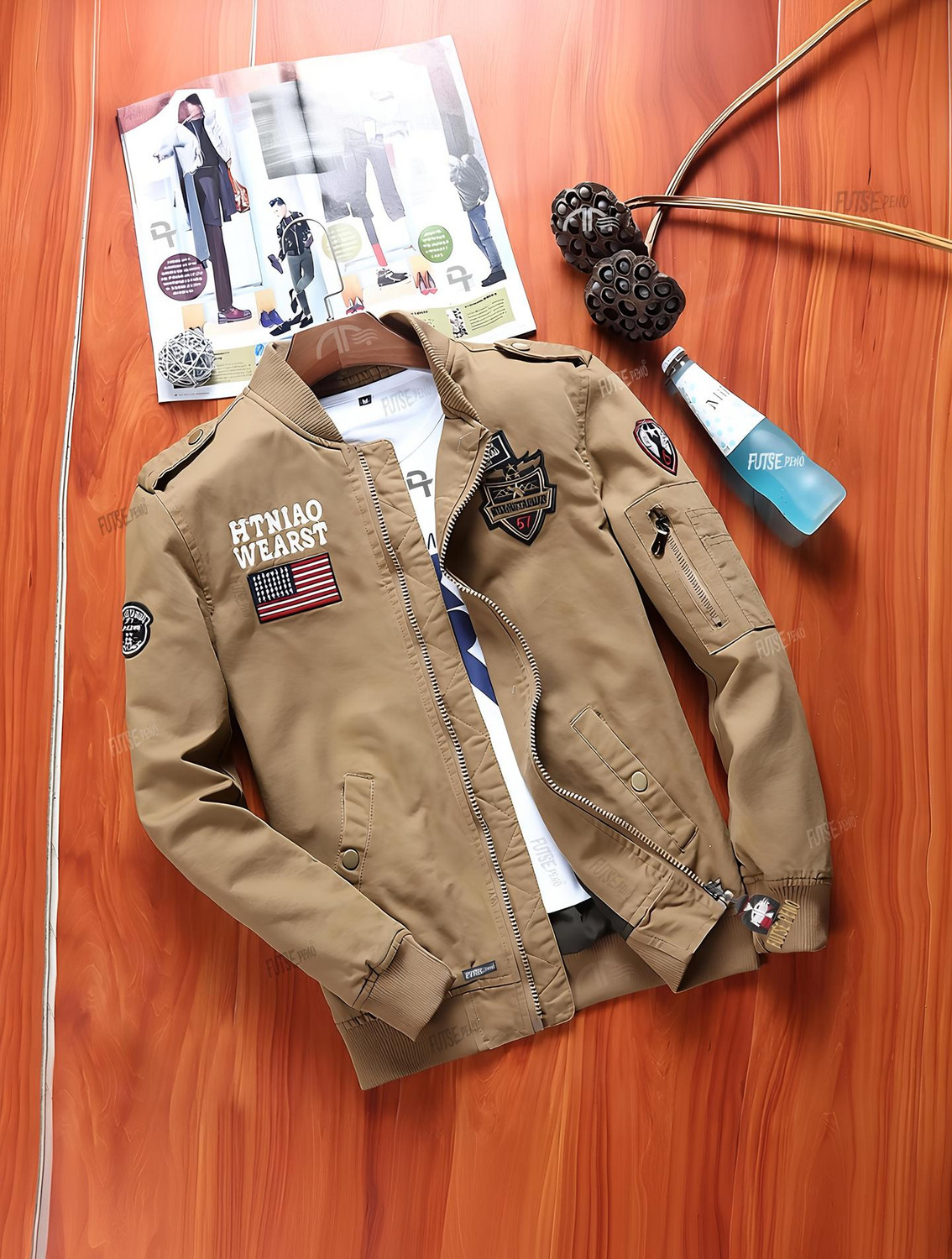 Image of FUTSE PENO Full Sleeve Solid Men Jacket