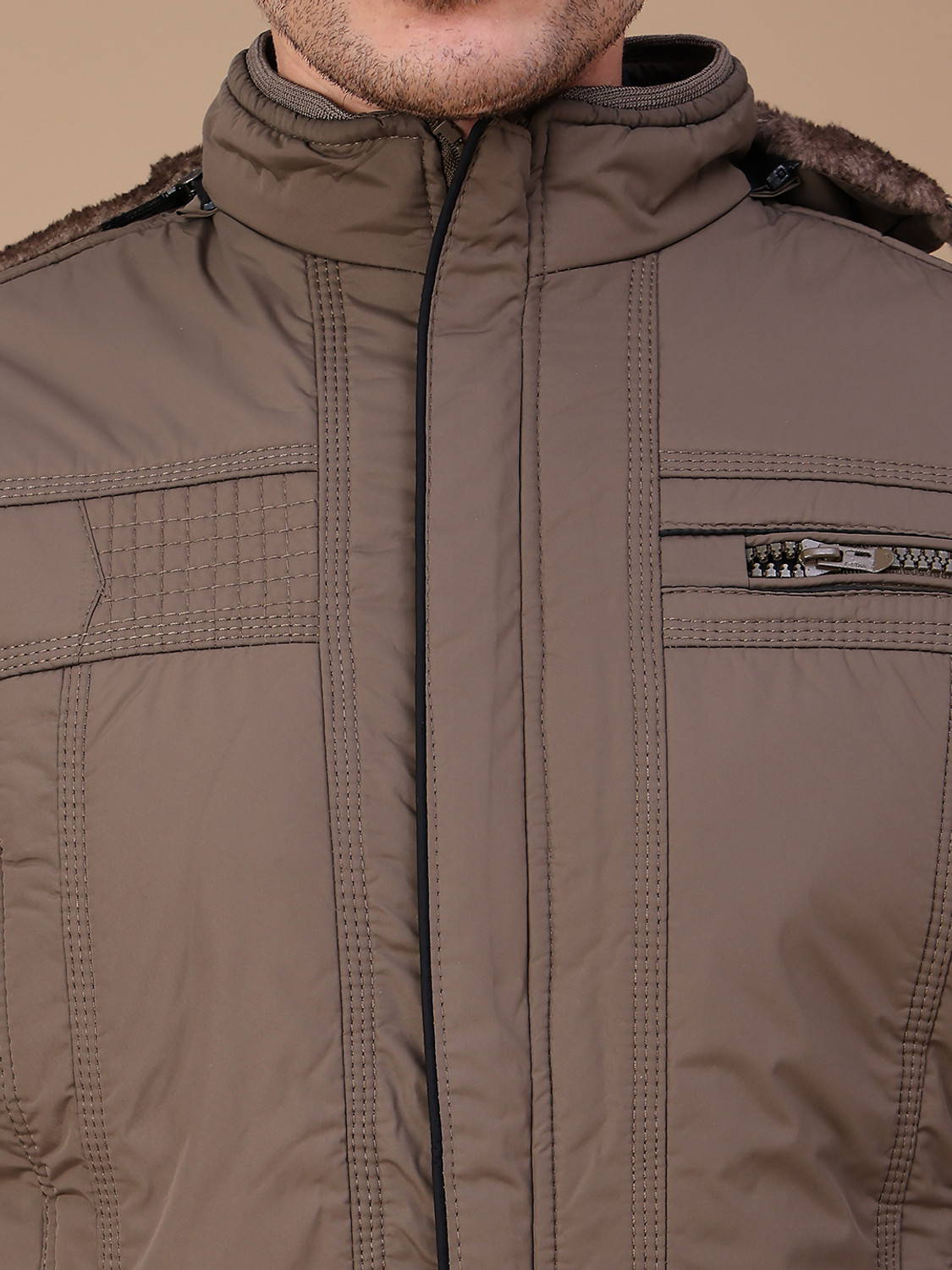Image of LIMEROAD Men Solid Casual Jacket