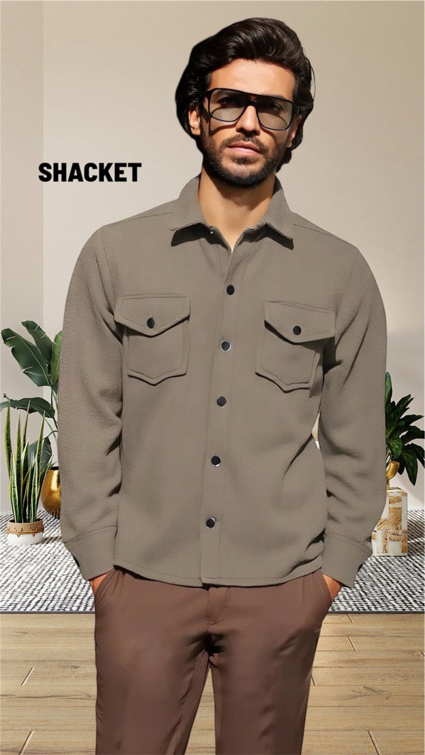 Image of Eddicted Full Sleeve Solid Men Jacket