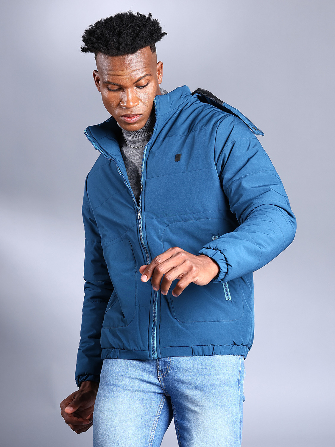 Image of The Indian Garage Co. Full Sleeve Solid Men Jacket