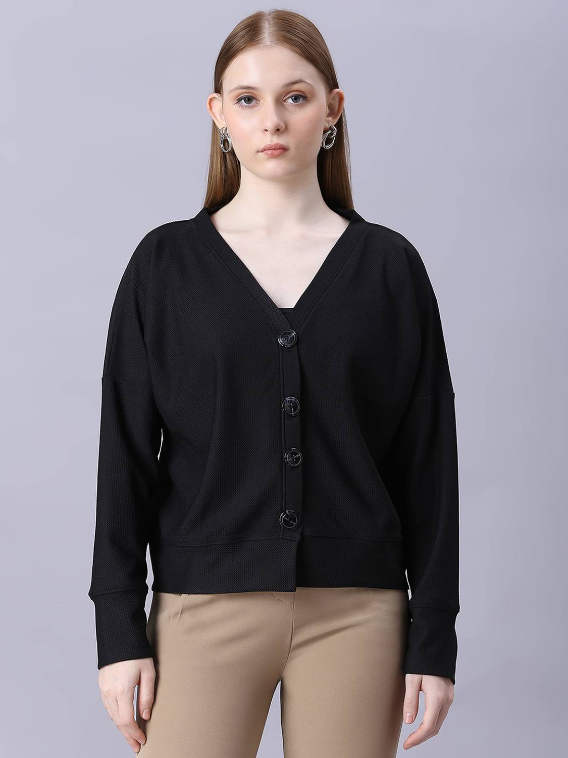 Autumn Hues Full Sleeve Solid Women Jacket