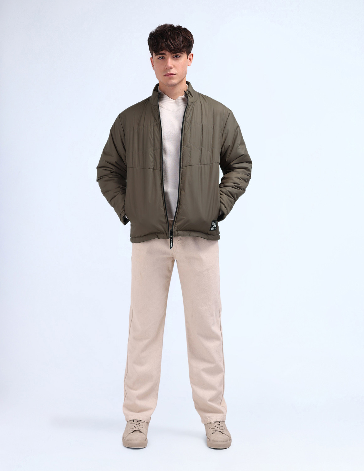 Image of FLYING MACHINE Men Solid Casual Jacket