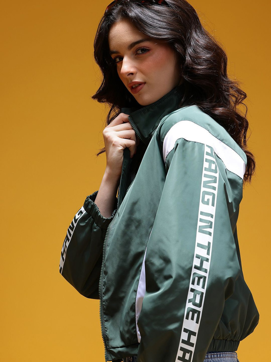 Image of HERE&NOW Full Sleeve Colorblock Women Jacket