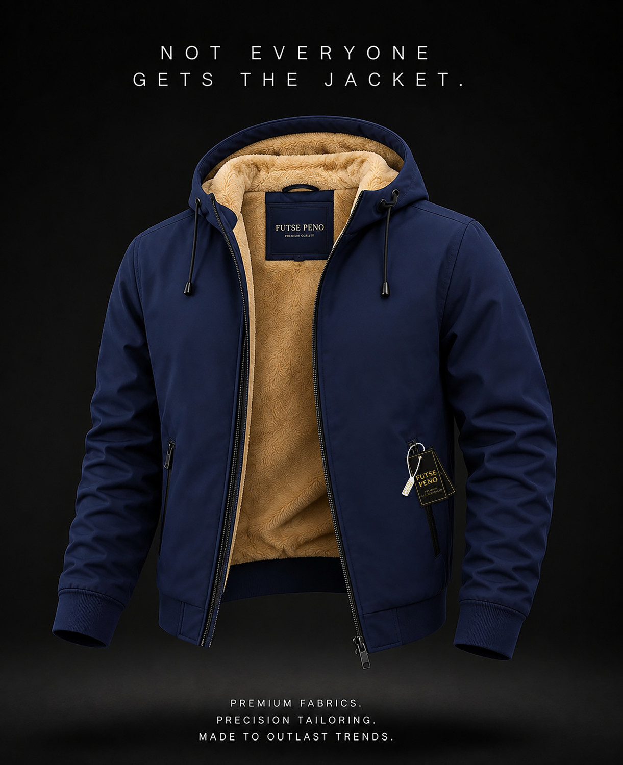 Image of FUTSE PENO Full Sleeve Solid Men & Women Jacket