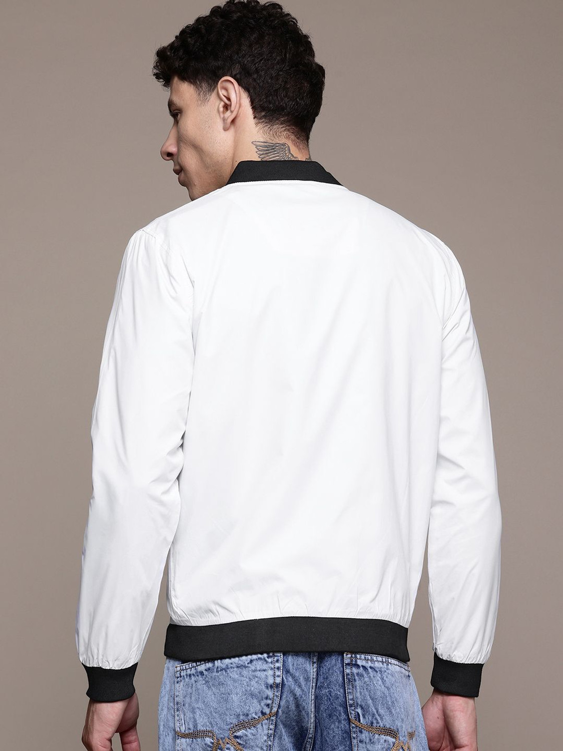 Image of Roadster Full Sleeve Solid Men Bomber Jacket