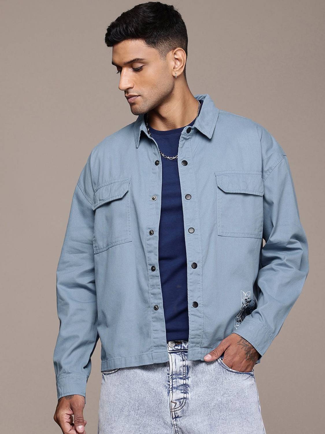 Roadster Full Sleeve Printed Men Jacket - Image 3