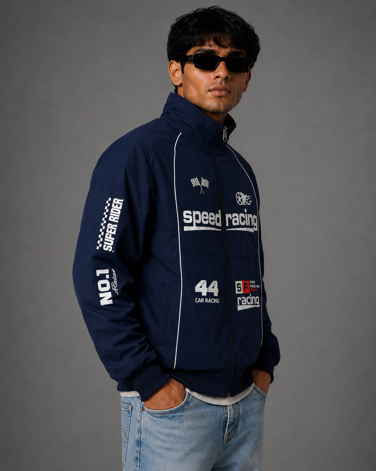 Image of DECANTER Full Sleeve Graphic Print Men Jacket