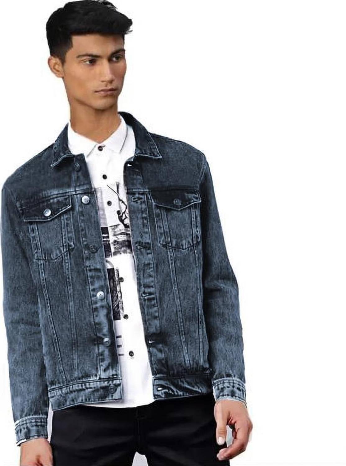ATHRZ Full Sleeve Solid Men Denim Jacket