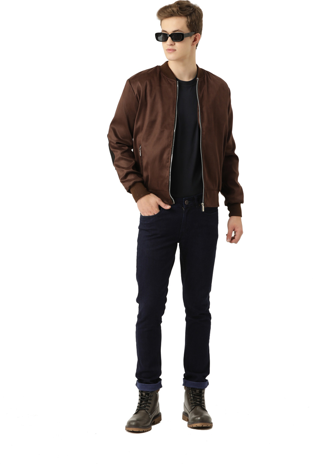 Image of Leather Retail Full Sleeve Solid Men Jacket