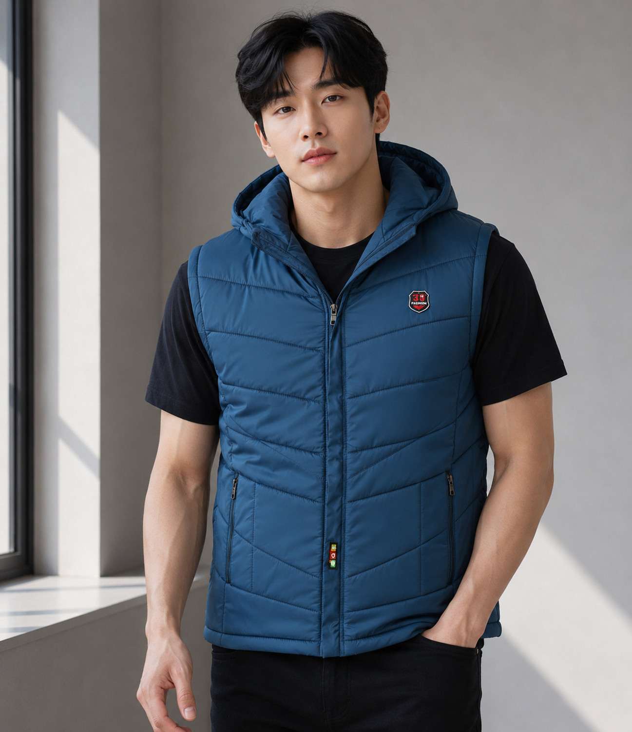 Image of ZEPPI Men Applique Puffer Jacket