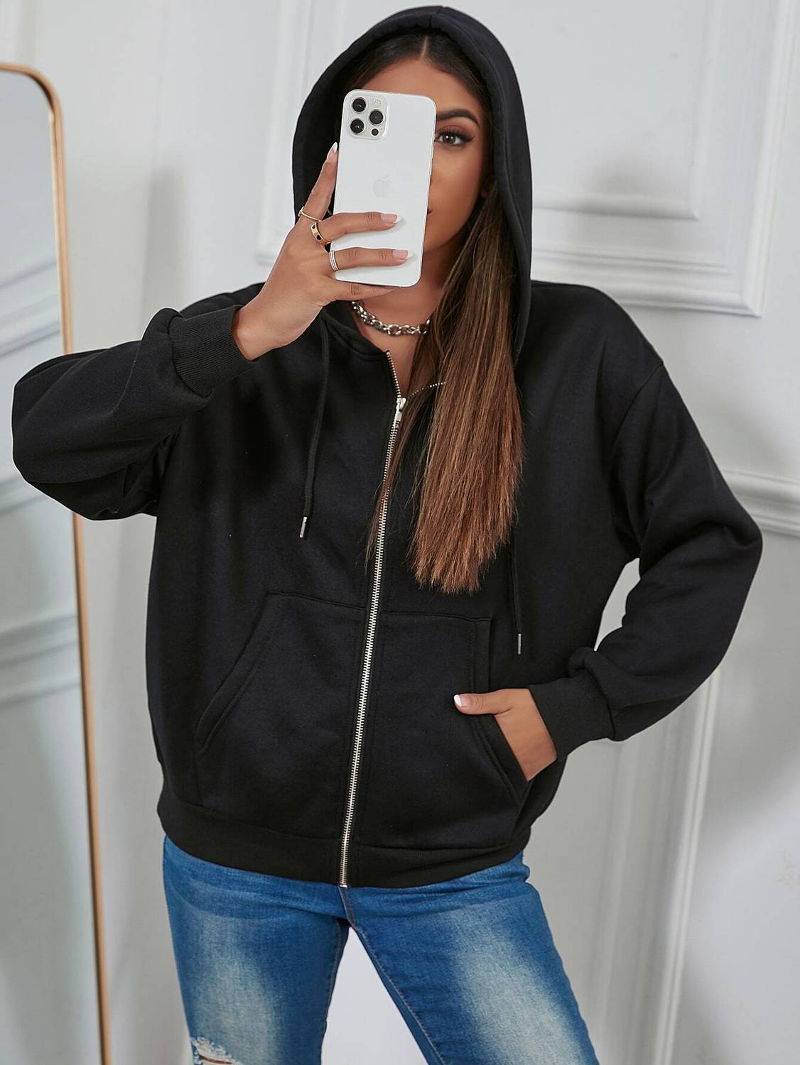 Else & What Full Sleeve Solid Women Sweatshirt