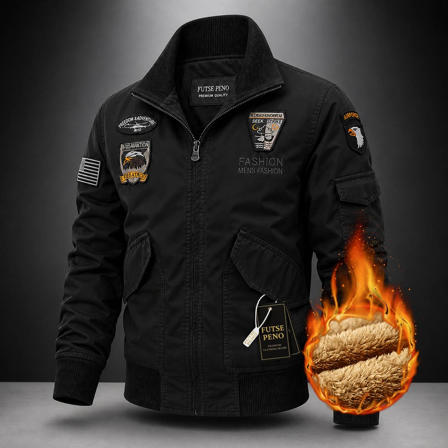 FUTSE PENO Men Applique Casual Jacket - Image 1