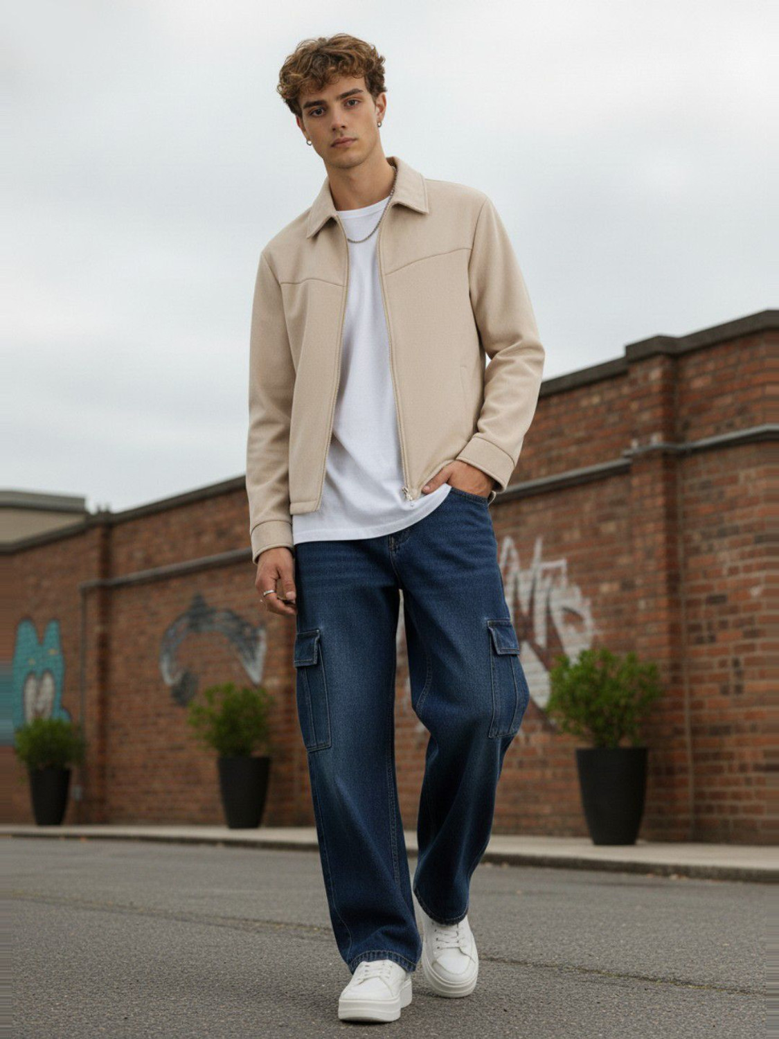 Image of Glitchez Full Sleeve Solid Men Jacket