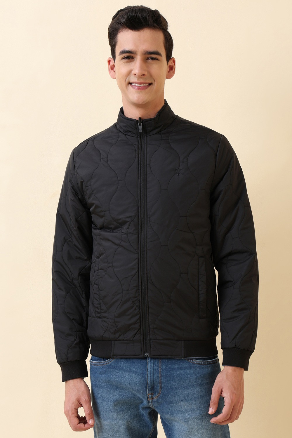 Image of Allen Solly Full Sleeve Solid Men Jacket